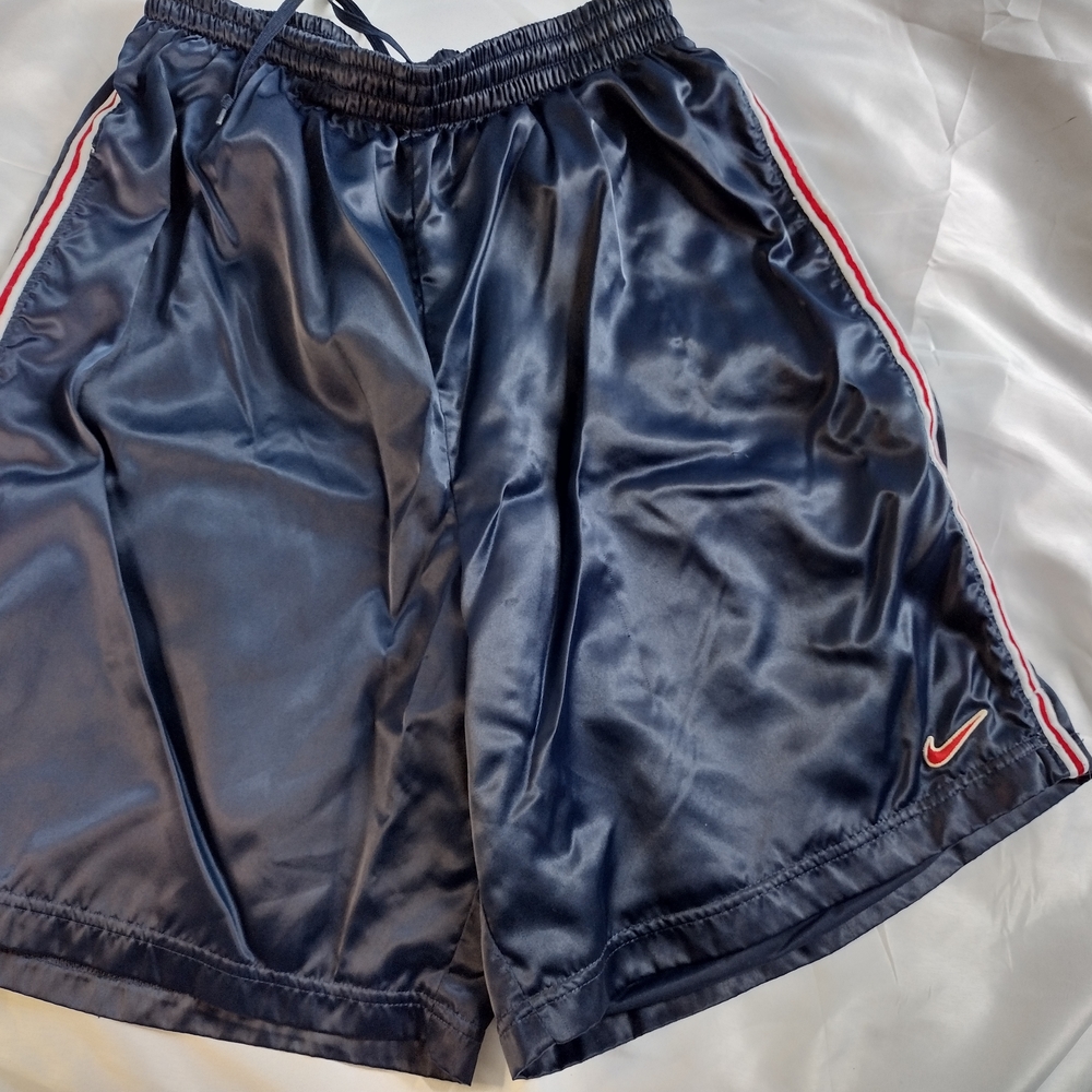 Vintage Nike Blue Athletic Shorts with Elastic Waistband